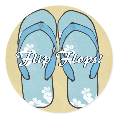 Blue Flower Flipflops Sticker by Customizables