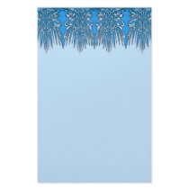 Blue Flower Fringe Fractal Stationery