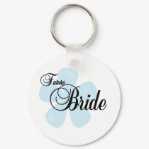 Blue Flower Future Bride keychains