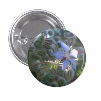 Blue Flower Haze Button