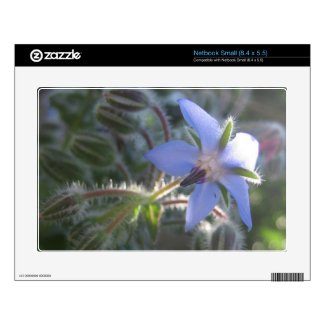 Blue Flower Haze Small Netbook Decal