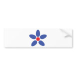 blue flower icon bumper sticker