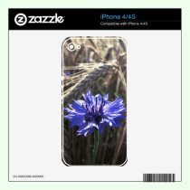 Blue Flower in Grain skins