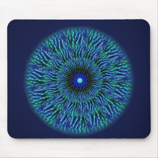 Blue Flower Mandala Mousepad