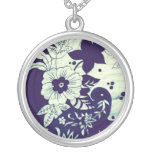 Blue flower necklace necklaces
