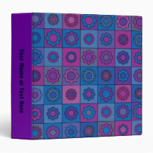 Blue Flower Pattern Binder