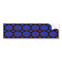 blue flower pattern bumper stickers