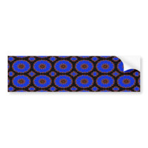 blue flower pattern bumper stickers