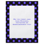 blue flower pattern full color flyer