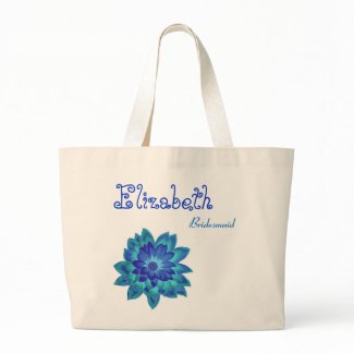 Blue Flower Personalized Bridesmaid bag