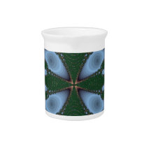 BLUE FLOWER PETALS FRACTAL DRINK PITCHERS