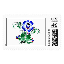 Blue flower postage by svetico Blue flower postage