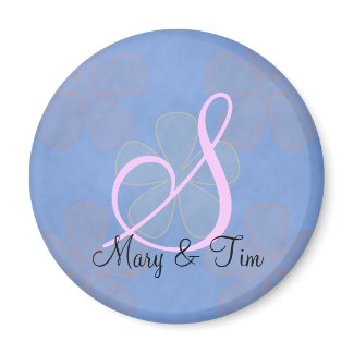 Blue Flower Power magnet