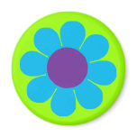 Blue Flower Power magnets