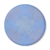 Blue Flower Power magnets