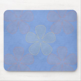 Blue Flower Power mousepad