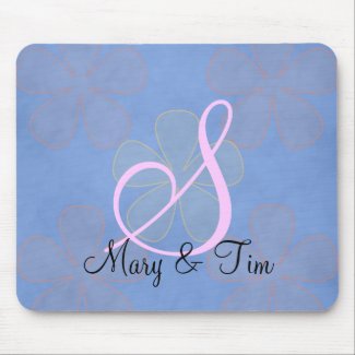 Blue Flower Power mousepad