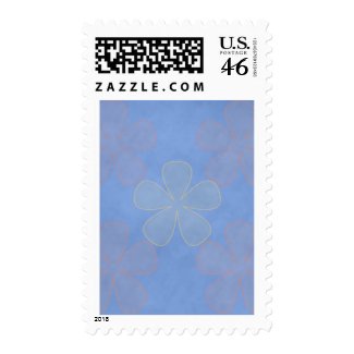 Blue Flower Power stamp