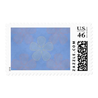 Blue Flower Power stamp