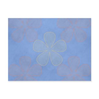 Blue Flower Power postcard