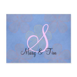 Blue Flower Power postcard