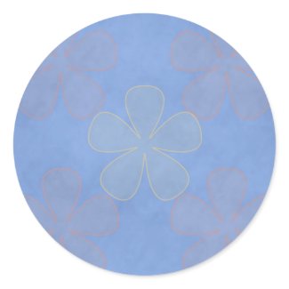 Blue Flower Power sticker