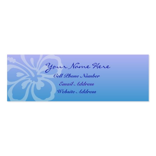 Blue Flower Skinny Profile And Business Card