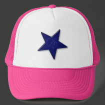 Blue Flowered Glass Star Hat