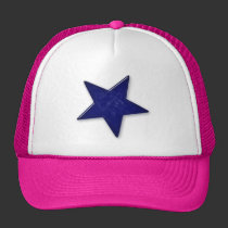 Blue Flowered Glass Star Hat hats