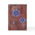 Blue Flowers Abstract Greeting Card
