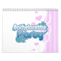 blue flowers bachelorette party ocean bridesmaids calendar