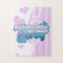 blue flowers bachelorette party ocean bridesmaids jigsaw puzzle