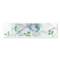 Blue flowers bumper stickers by Zenyaris Blue flowers bumper stickers