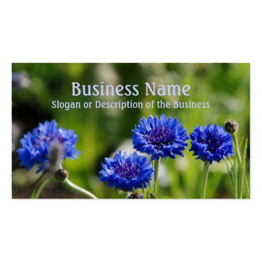 Blue Flowers Business Card (front side)