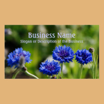 Blue Flowers Business Card business cards