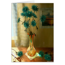 Blue Flowers Card