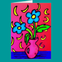 Blue flowers cards by lissame73 Blue flowers cards