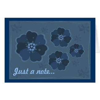 Blue Flowers Card card