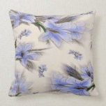 Blue Flowers Deco  American Mojo Pillow