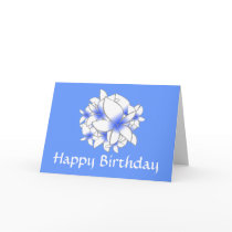 Blue Flowers - Happy Birthday cards by myhome71 Blue Flowers - Happy Birthday cards