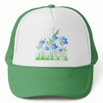 Blue flowers hats