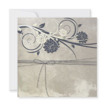 Blue flowers Invitation