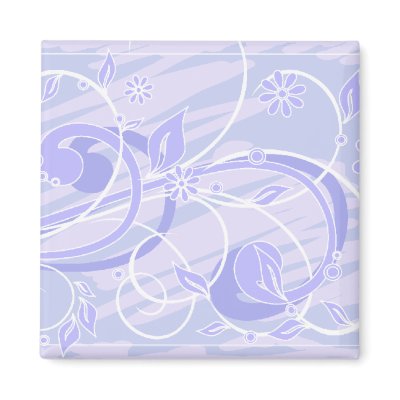 blue flowers fridge magnet by VioDeSign