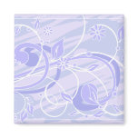 blue flowers fridge magnet