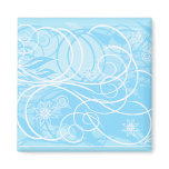 blue flowers refrigerator magnet