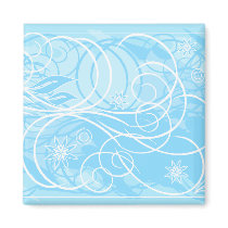 blue flowers magnets