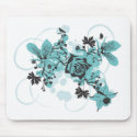 Blue flowers Mousepad