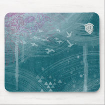 blue flowers mousepads