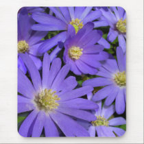Blue Flowers Mousepad Purple / Blue Decor Gifts mousepads
