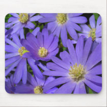 Blue Flowers Mousepad Purple / Blue Decor Gifts mousepads